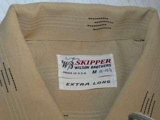 50s NOS VTG Skipper by Wilson Brothers FLECKED SPECKLED Long Slv SHIRT 