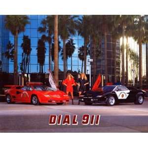  Dial 911 Sexy Women Police Car   Photography Poster   16 x 