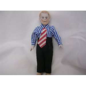 Porcelain Doll Father Grandfather 6 Jointed Collectible