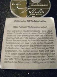 GERMANY 1986 World Championship Silver Medal Proof Coa  
