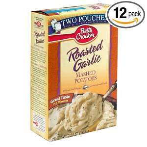 Betty Crocker Roasted Garlic Mashed Potatoes, 7.2 Ounce Boxes (Pack of 