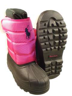 Polo Ralph Lauren Pink Velcro Snow boots 95410PS Pre School Kids 