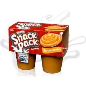 Hunts Snack Pack Pudding, Butterscotch, 4 Count (Pack of 6)  