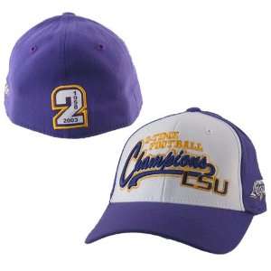    LSU Tigers White & Purple Legends 1Fit Hat