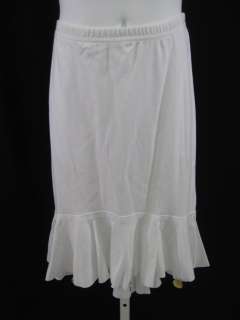 SONIA RYKIEL Girls White Tiered Hem Skirt Size 8  
