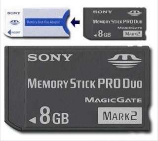 New 8GB 8G Memory Stick Pro Duo MS Card Mark 2 For Sony PSP Camera 