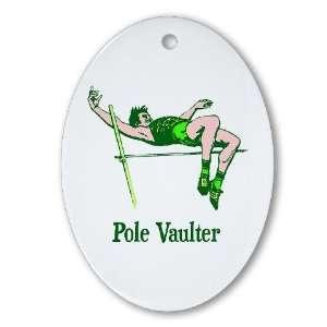  Pole Vaulter Ceramic Ornament Sports Oval Ornament by 
