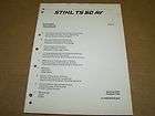 b298) Stihl Concrete Saw Parts List TS 50 AV Date 1979