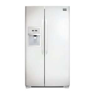   Gallery 26 Cu. Ft. Side by Side Refrigerator   Pearl White Appliances
