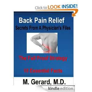 Back Pain Relief   Secrets From A Physicians Files M. Gerard  
