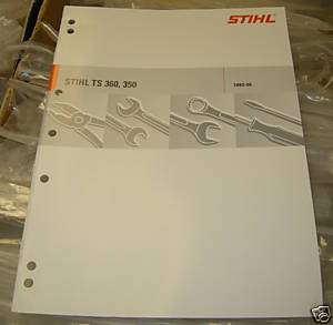 TS 350, 360 Stihl Cut Off Saw Service Repair Manual New  