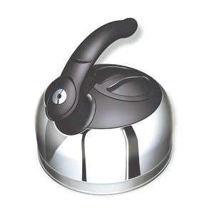  Revere 4 Cup Whistling Tea Kettle Polished Stainless Steel 