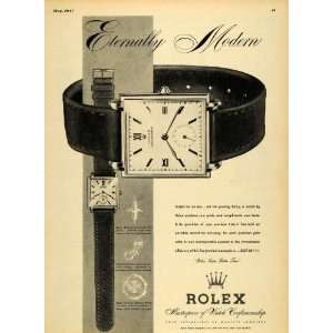  1947 Ad Rolex Watches Modern Band Chronometer Jewels 