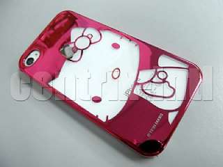 Hello Kitty Hot Pink Chrome Hard Plastic Case for iPhone 4 & 4S  