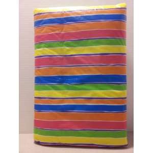   Brights 60 Round Cabana Stripe Vinyl Tablecloth