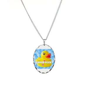    Necklace Oval Charm Rubber Ducky Girl HD Artsmith Inc Jewelry