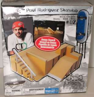 Tech Deck PAUL RODRIGUEZ SKATELAB Playset #02 STAIRS RAILS Blue P. Rod 