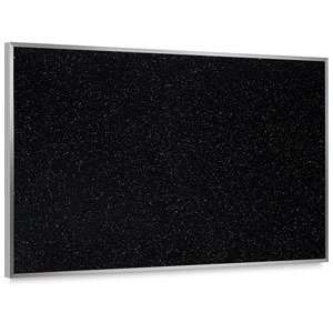  Ghent Recycled Rubber Tackboards   Black, 4 ft times; 12 