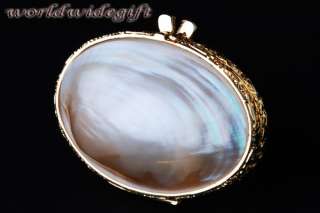 Clam Shell with Brass & Pewter Golden Plate Pocket Coin Purse Bag