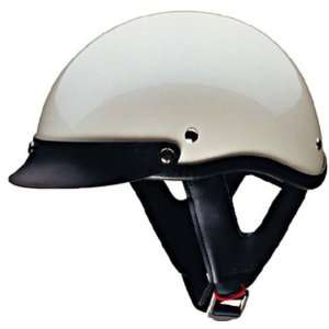    100  White Pearl Motorcycle/Scooter Half Helmet (Large) Automotive