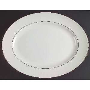   China Hannah Platinum 13 Oval Serving Platter, Fine China Dinnerware