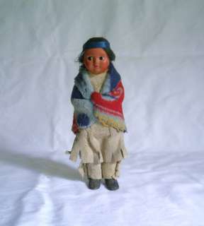   Skookum Native American Indian Boy Girl Squaw Doll Figure Antique