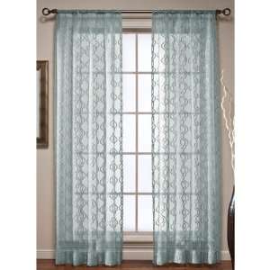  Ogee Sheer Rod Pocket Curtain Panel   Blue