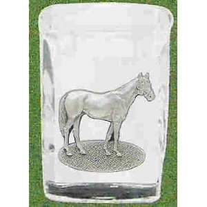  Horse Square Shot Glass Set of 2