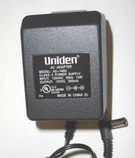 UNIDEN AD140U AC ADAPTER CHARGER FOR RADIO SCANNER  