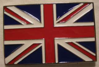 UNION JACK UK ENGLAND BRITISH PATRIOT BIKER BELT BUCKLE  
