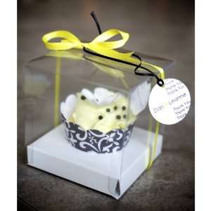  25 Units of 1 Clear Cupcake Boxes with White Insert