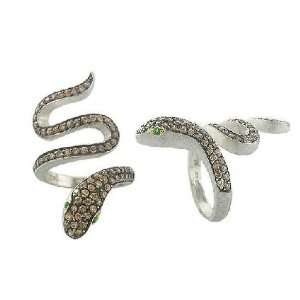  CHAMPAGNE CZ SNAKE RING CHELINE Jewelry