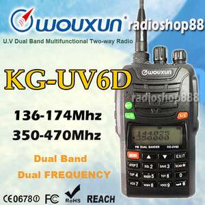Wouxun KG UV6D 136 174 / 350 470 MHz U.V Dual Band Two way Radio 
