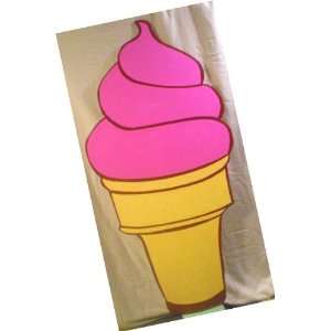 Two Over 5 Feet Tall SOFT SERVE Ice cream Truck Cone Signs. Ice Cream 