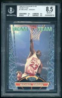 1992 93 Stadium Club Beam Team Michael Jordan BGS 8.5  