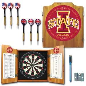  NCAA Iowa State dart cabinet with Darts and Board Sports 