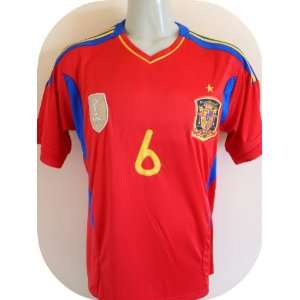  SPAIN # 6 A. INIESTA SOCCER JERSEY SIZE LARGE.NEW Sports 