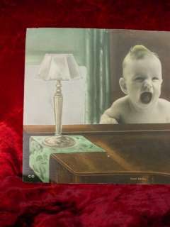 Antique 1903 PICTURE FRAME PHOTO Baby Singing on Piano SWEET ADELINE 