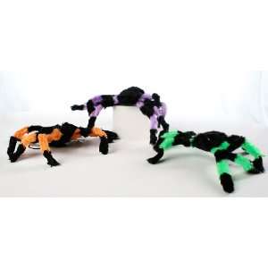   24 Plush Halloween Spiders for Costumes, Props, Display Toys & Games