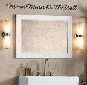 Wall Lettering Mirror Mirror On The Wall Vinyl Decal  