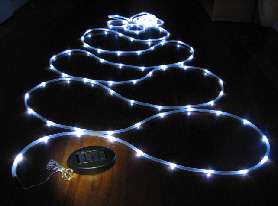 SOLAR WEDDING CHRISTMAS ROPE LIGHT, 100 WHITE LEDS, 10m  