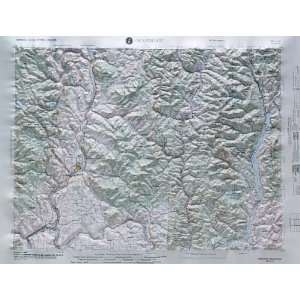OKANOGAN REGIONAL Raised Relief Map in the state of Washington with 