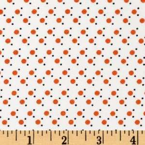  44 Wide Stella Dot Orange/Navy Fabric By The Yard Arts 
