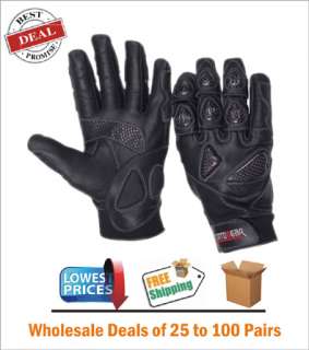 Cold Weather Motorcycle Gloves Fine Leather 100 Pairs Kevlar 