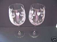 HAND PAINTED Wine Glasses Wedding or Anniversary Gift  