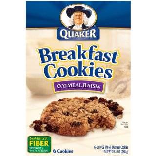 Quaker Breakfast Cookies Oatmeal Raisin, 6 Count Boxes,10.1 Ounces 