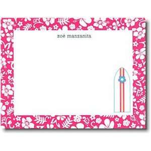   Note Personalized Stationery   Pink Surfboard