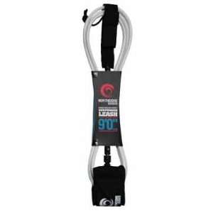    9ft Northcore Addiction Surfboard Leash   WHITE
