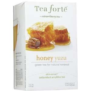 Tea Forte Skin Smart Eco Teabags Honey Yuzu, 16 ct (Quantity of 5)