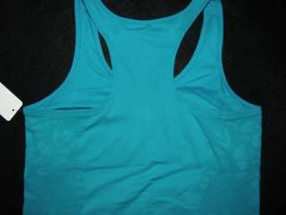   Yoga Racer Back Blue Athletic Shirt Bra Tank Top NWT Womens XL  